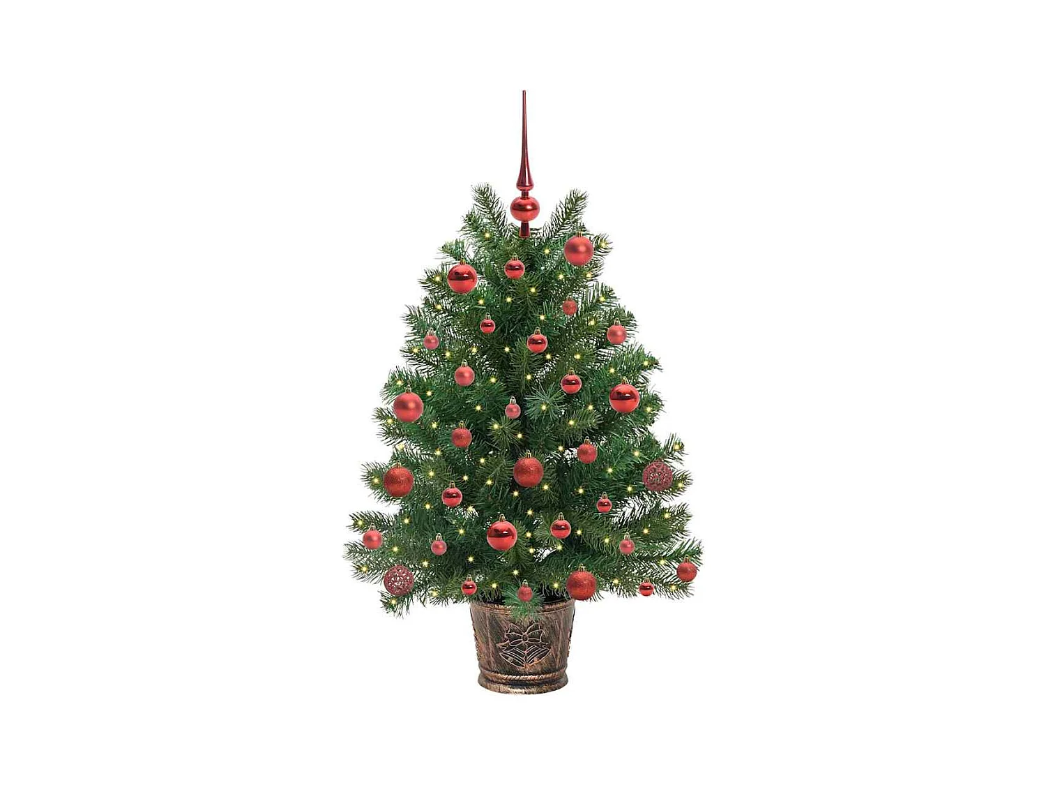 Sapin de Noël artificiel avec 150 LED Vert 95 cm PE et PVC