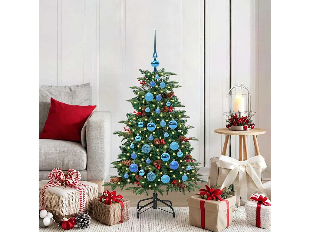 Árbol de Navidad artificial Verde 120 cm PVC, Metal y Plástico