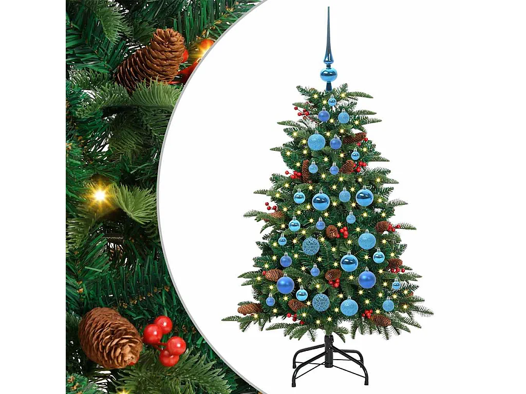 Árbol de Navidad artificial Verde 120 cm PVC, Metal y Plástico