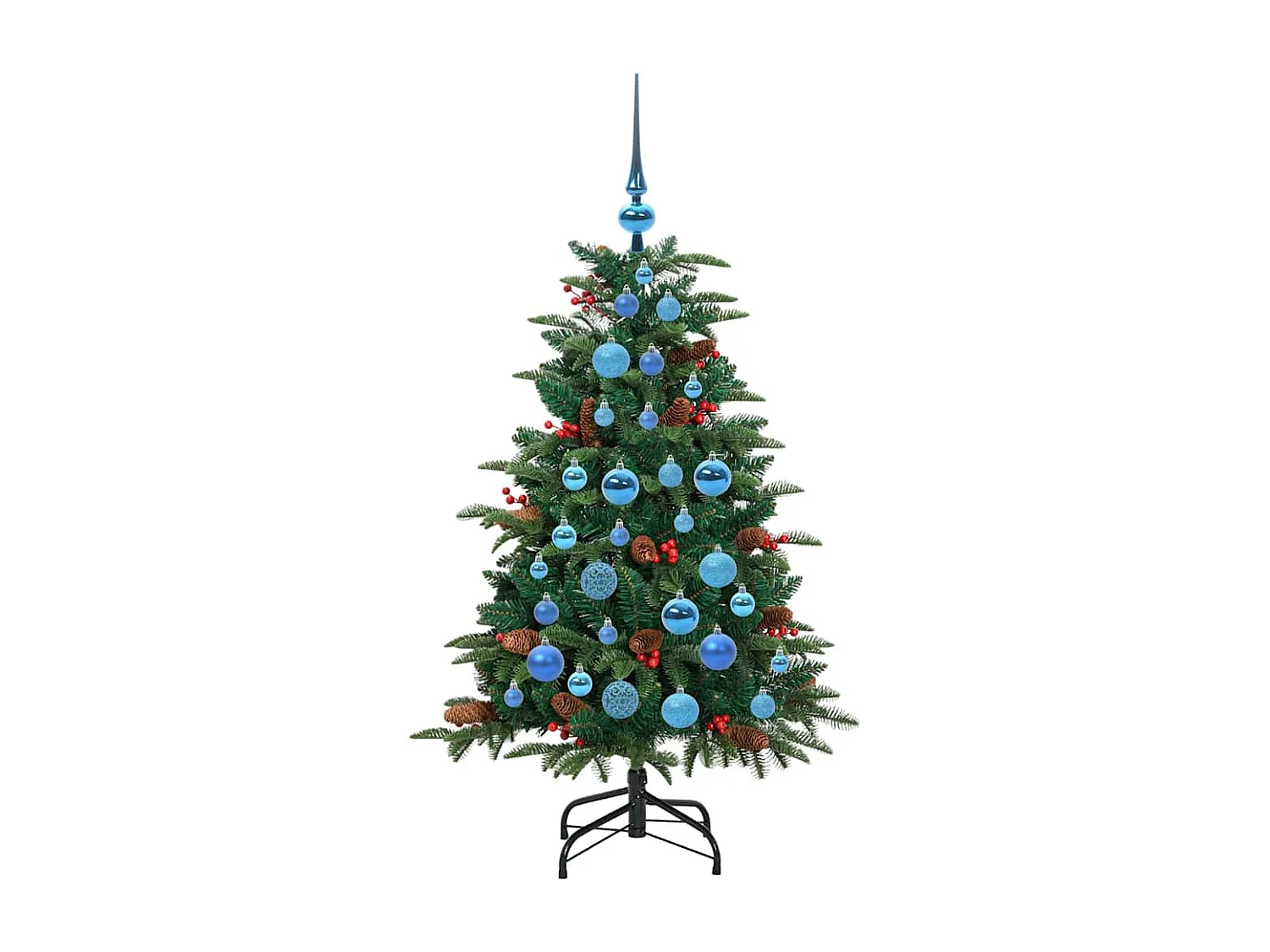 Árbol de Navidad artificial Verde 120 cm PVC, Metal y Plástico