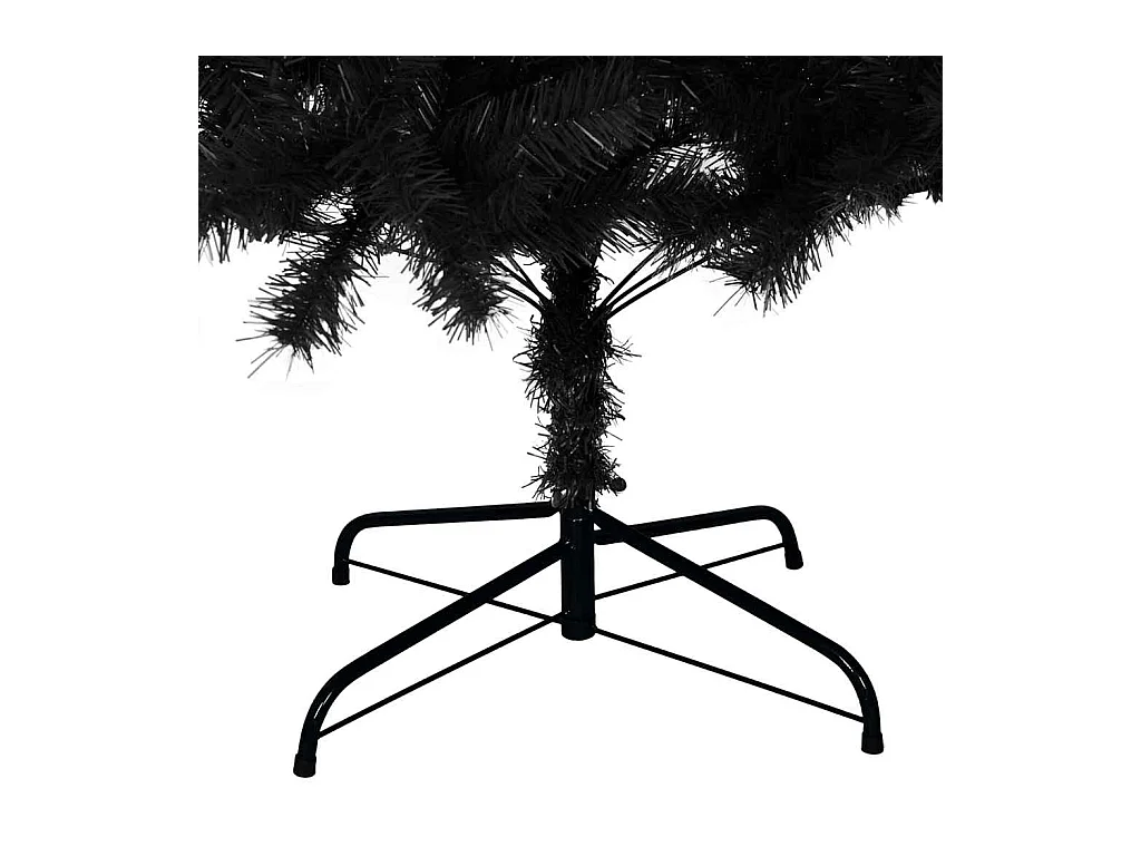Árbol de Navidad con 300 LED con soporte Negro 210 cm PVC
