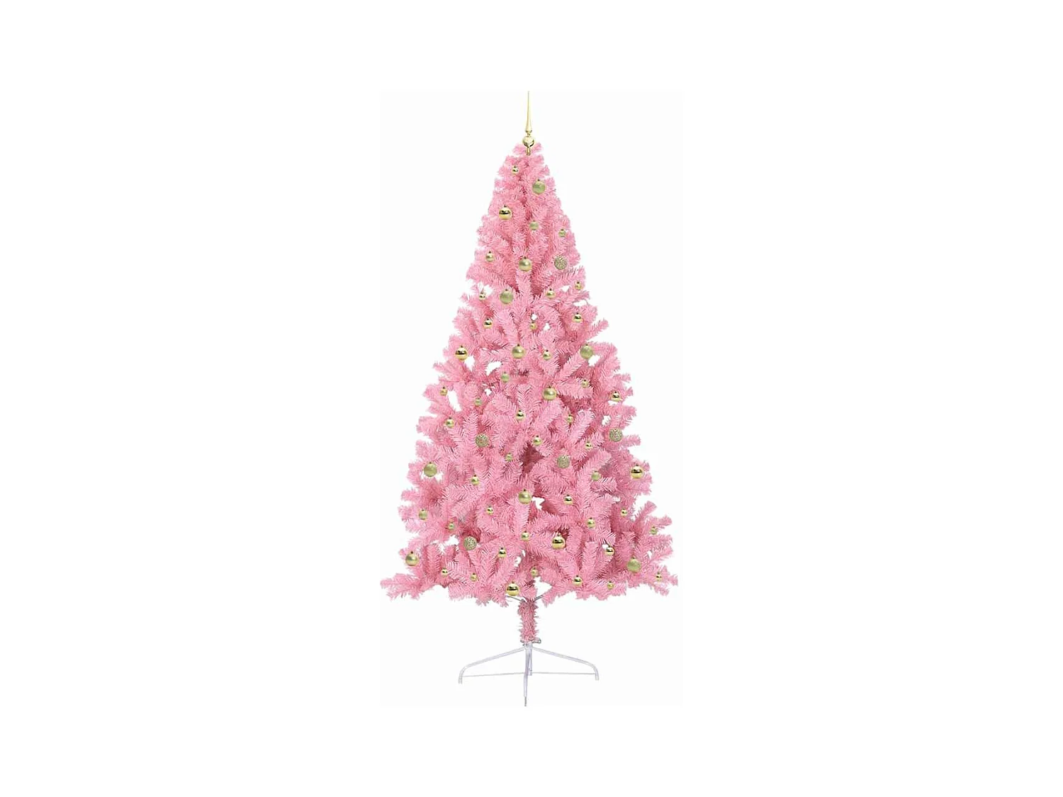 Sapin de Noël artificiel pré-éclairé Rose 240 cm PVC
