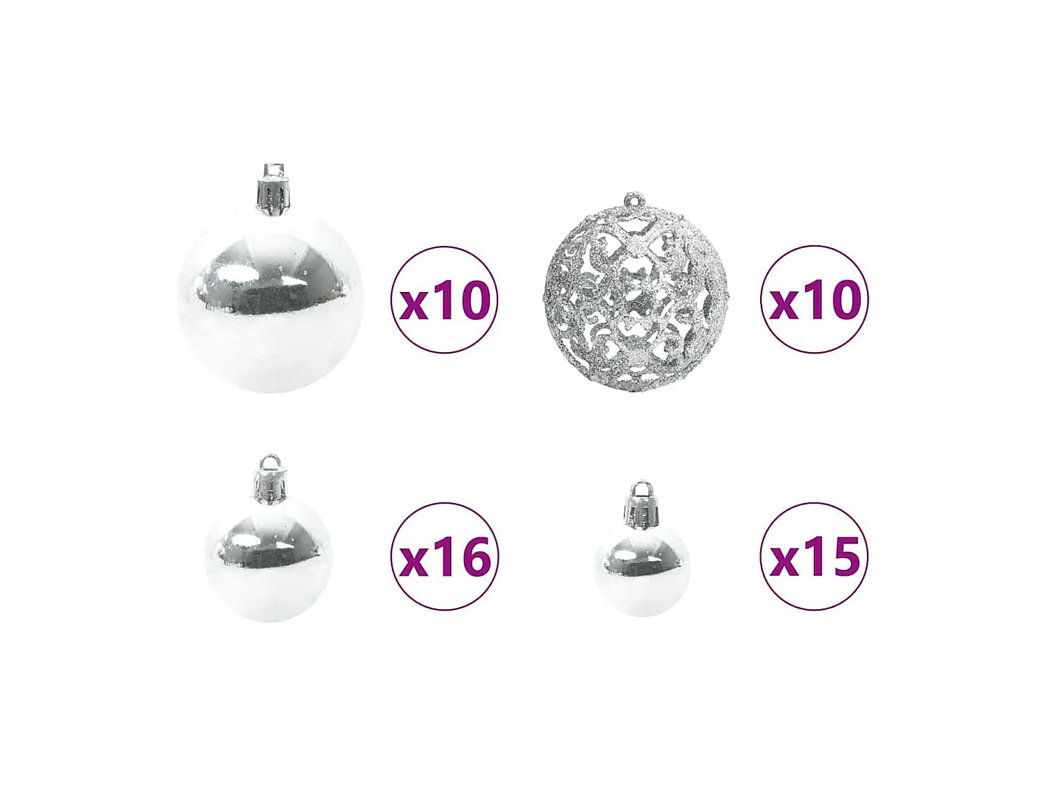 Kunstmatige Hinged Kerstboom met 300 LED 180 cm PVC