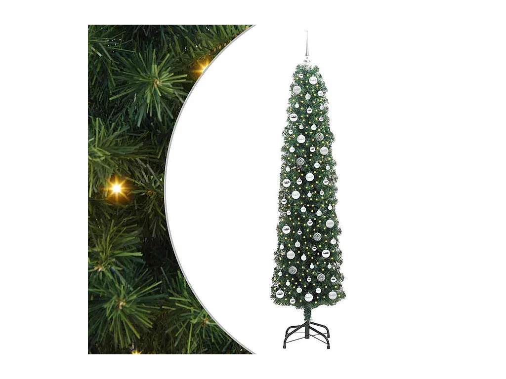 Sapin de Noël artificiel Vert 210 cm PVC et acier et plastique