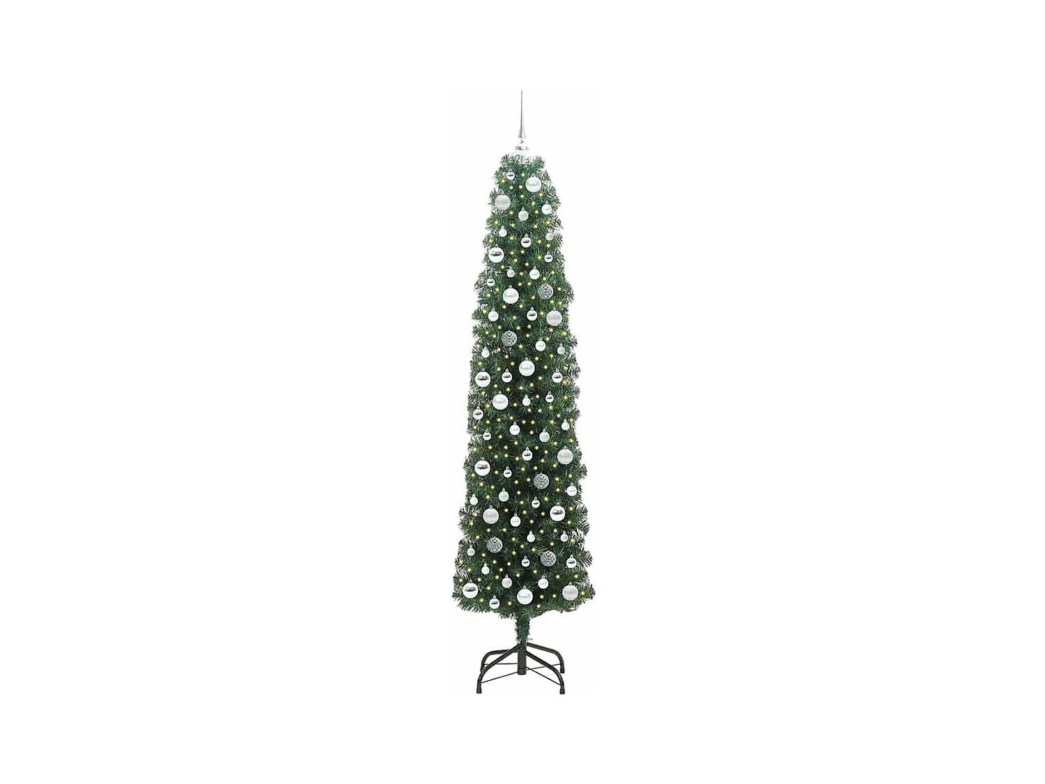 Sapin de Noël artificiel Vert 210 cm PVC et acier et plastique