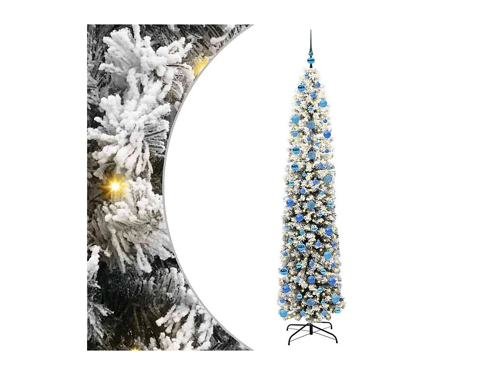 Sapin de Noël artificiel Vert 240 cm PVC et acier et plastique