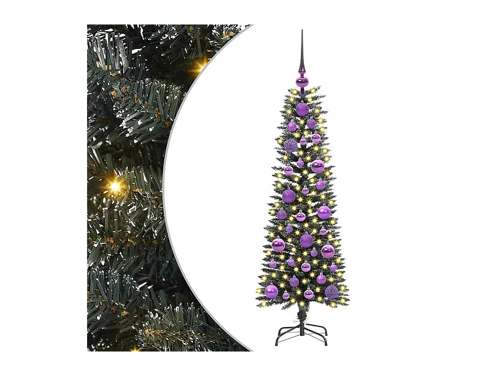 Sapin de Noël artificiel avec 150 LED Vert 40,5 x 40,5 x 120 cm