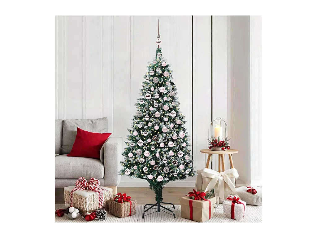 Árbol de Navidad artificial Verde 180 cm PVC y Acero y Plástico