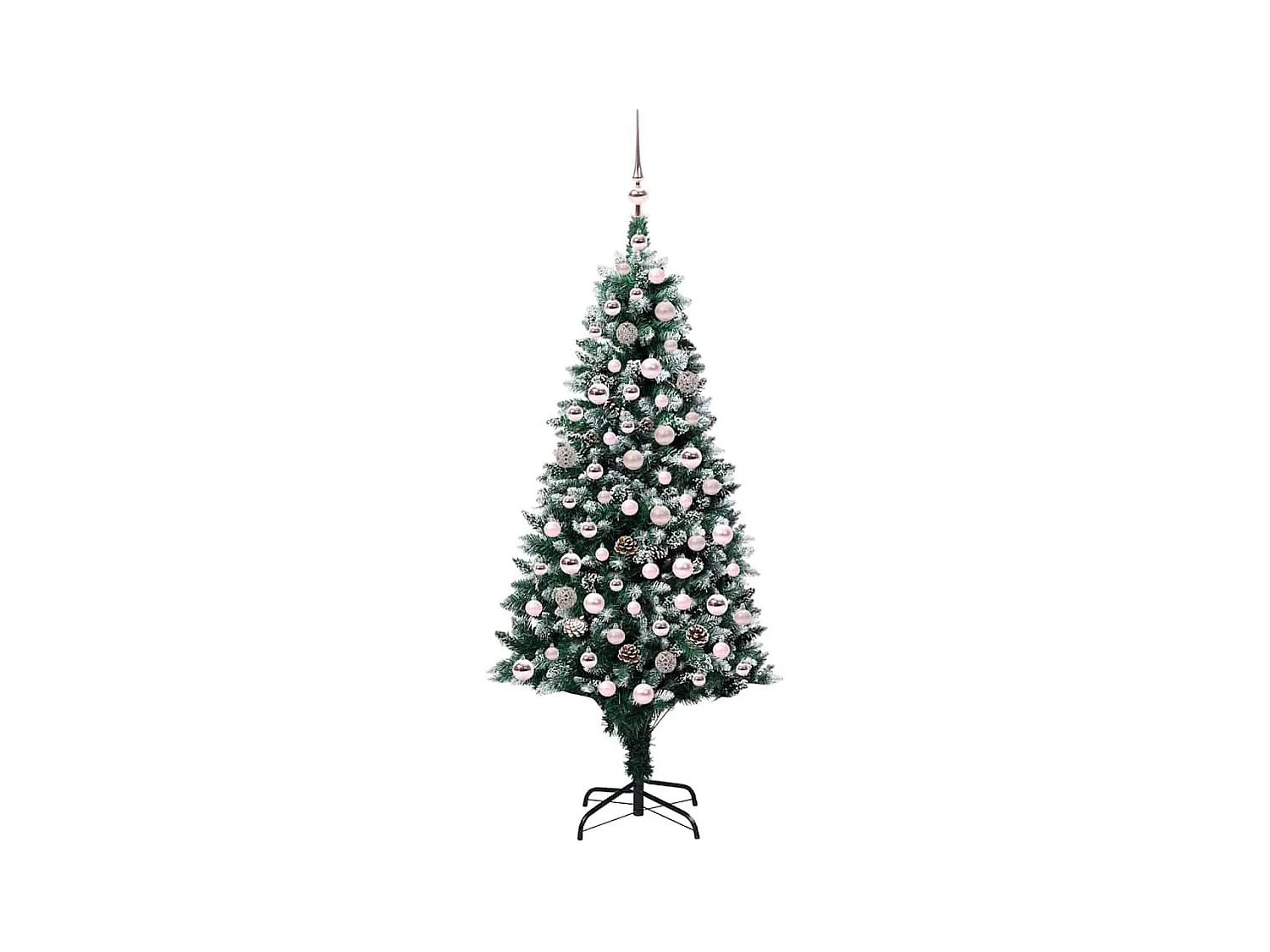 Árbol de Navidad artificial Verde 180 cm PVC y Acero y Plástico