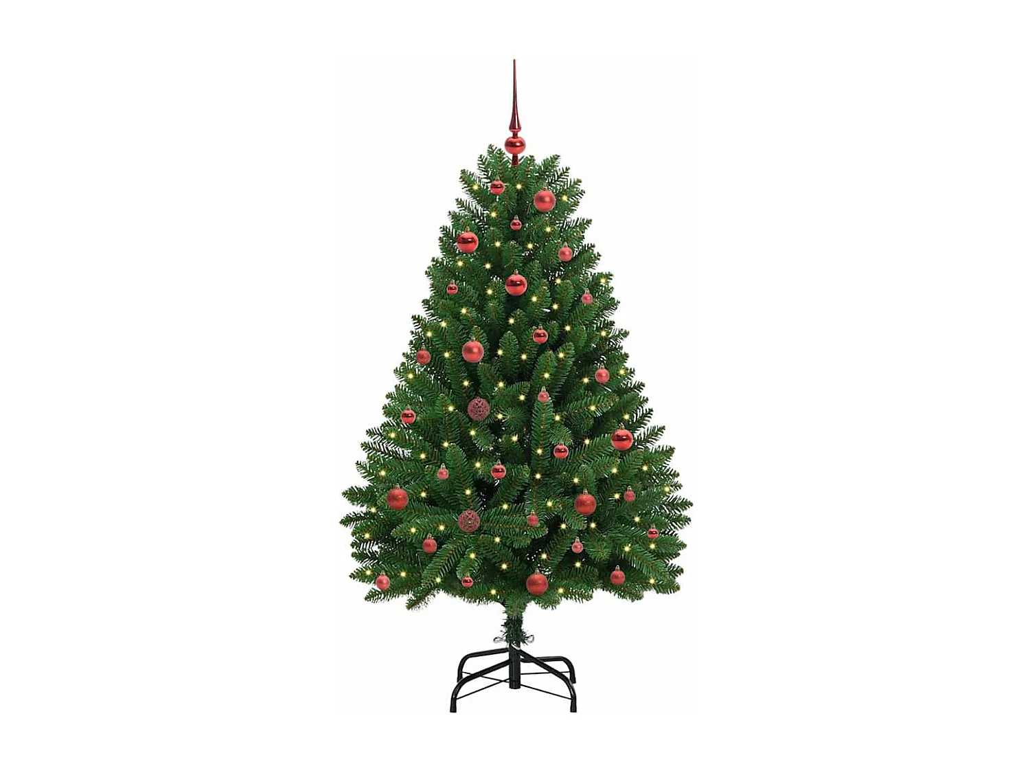 Árbol de Navidad artificial Verde 150 cm PVC y Metal