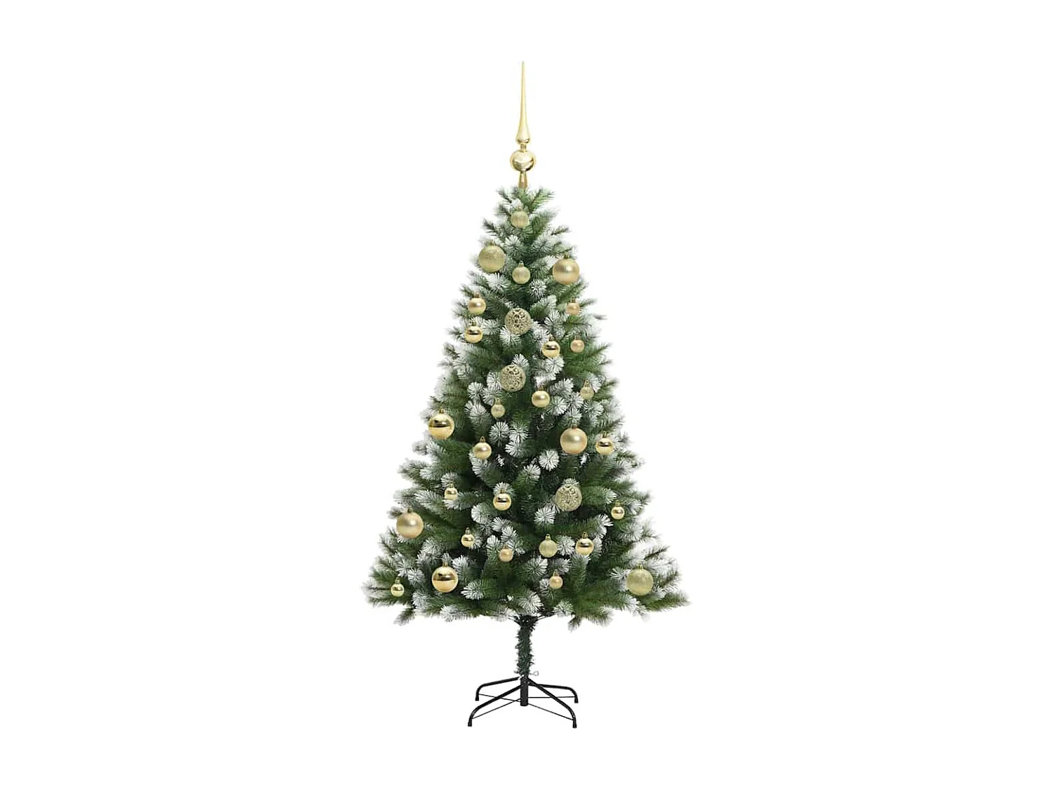 Árvore de Natal Artificial com Dobradiças e Neve Coberta 120 cm