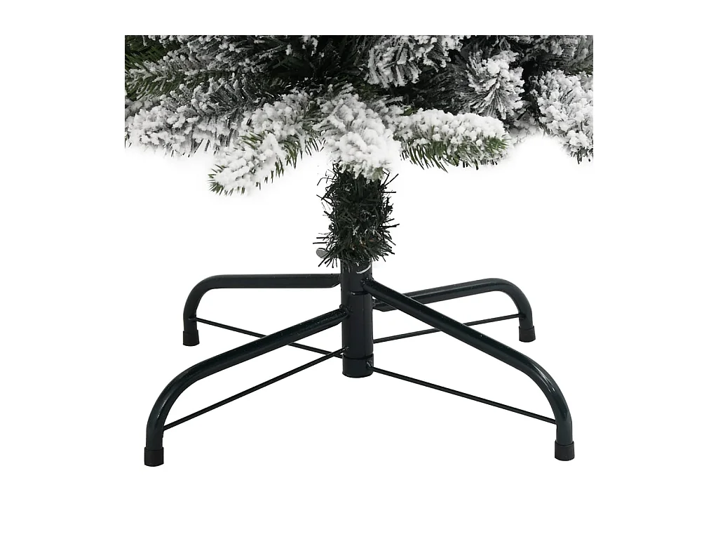 Sapin de Noël artificiel mince avec neige floquée 240 cm PVC/PE