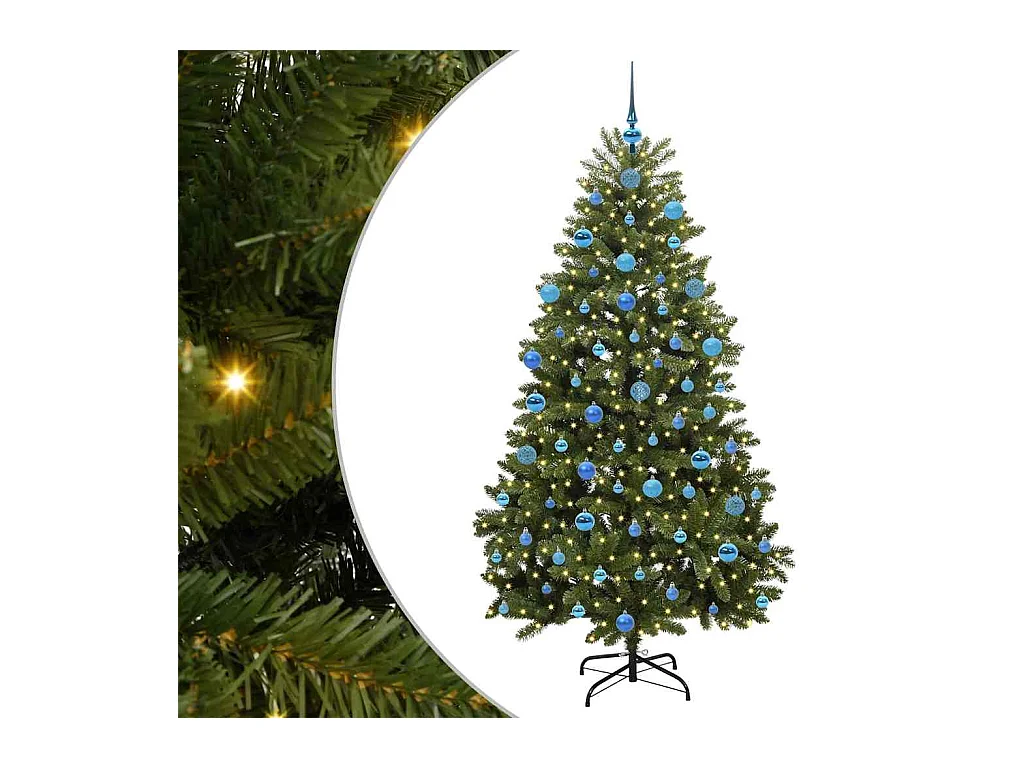 Árvore de Natal Artificial Verde 180 cm PVC e Metal
