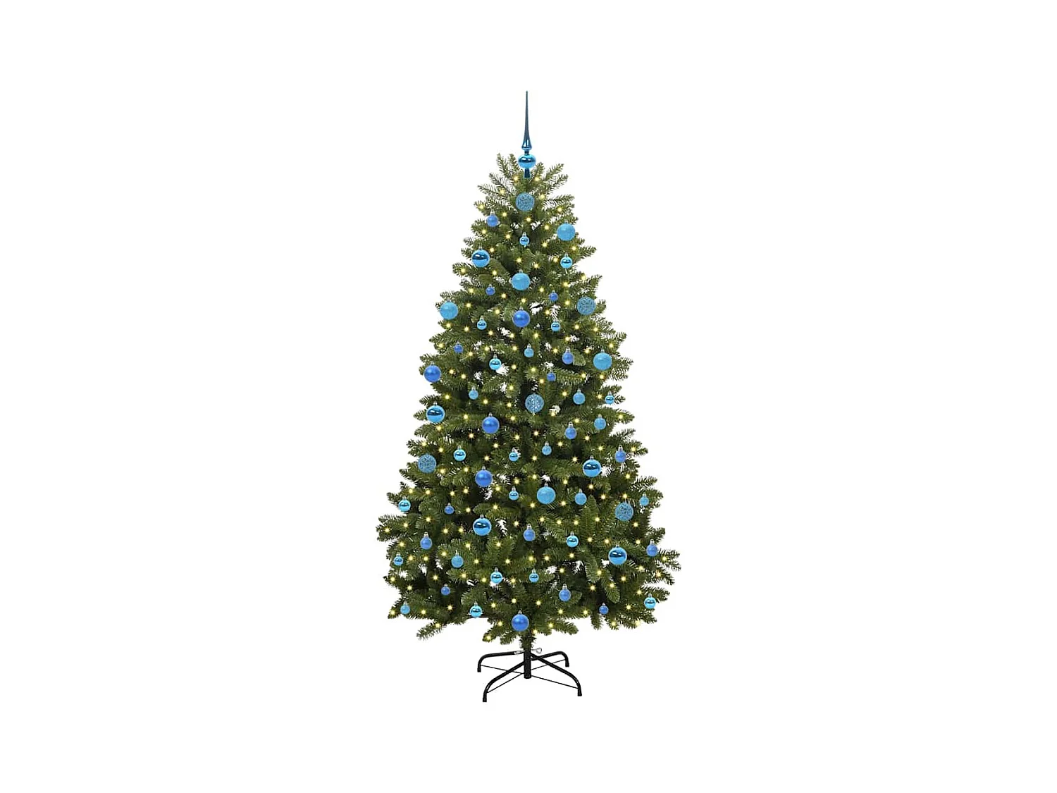 Árvore de Natal Artificial Verde 180 cm PVC e Metal