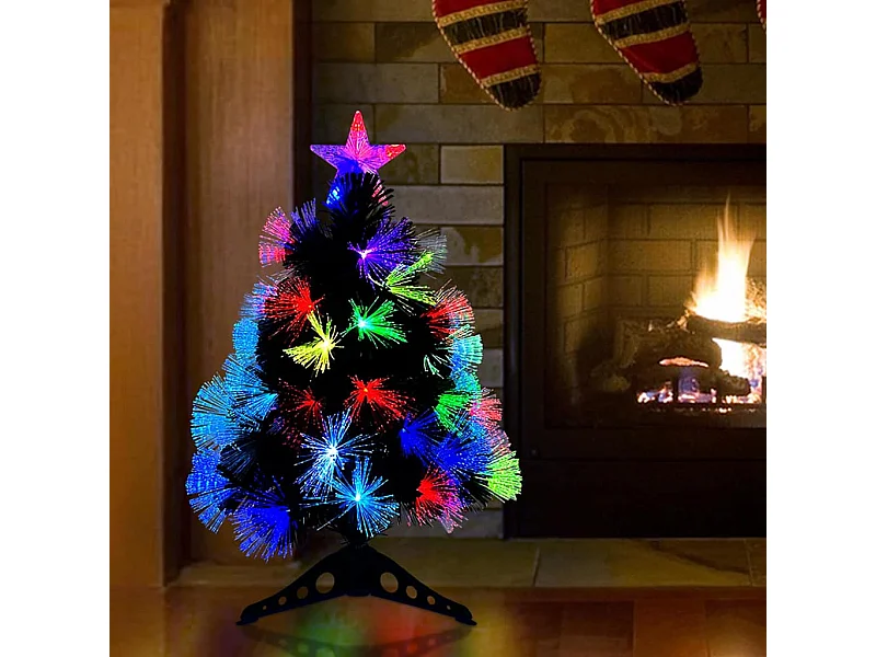 Kunstkerstboom met decoratieve touwlichten Groen 64 cm PVC