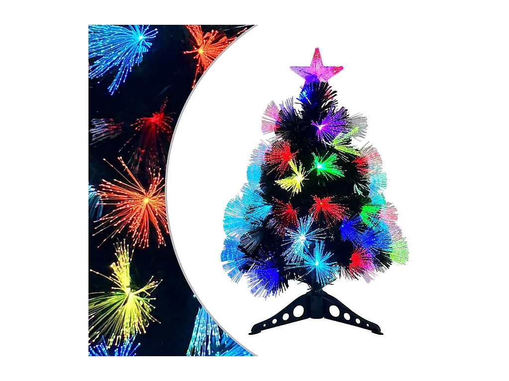 Kunstkerstboom met decoratieve touwlichten Groen 64 cm PVC