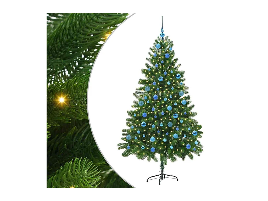 Árbol de Navidad con 300 LED con soporte Verde 180 cm PE