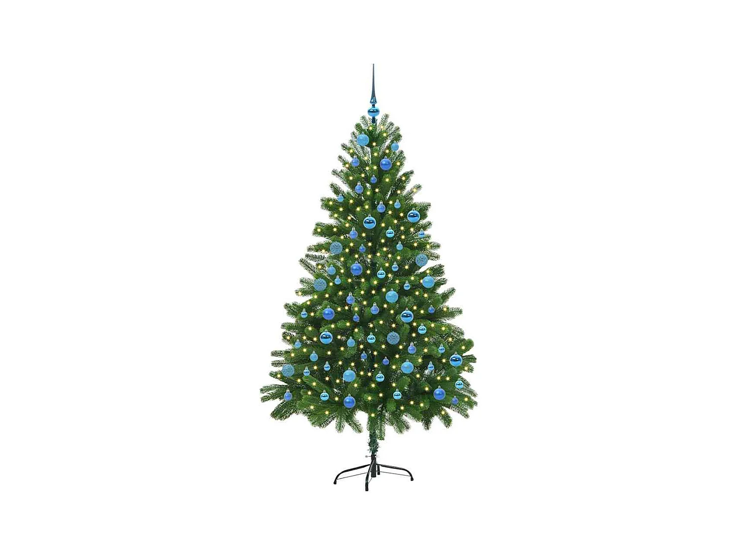 Árbol de Navidad con 300 LED con soporte Verde 180 cm PE