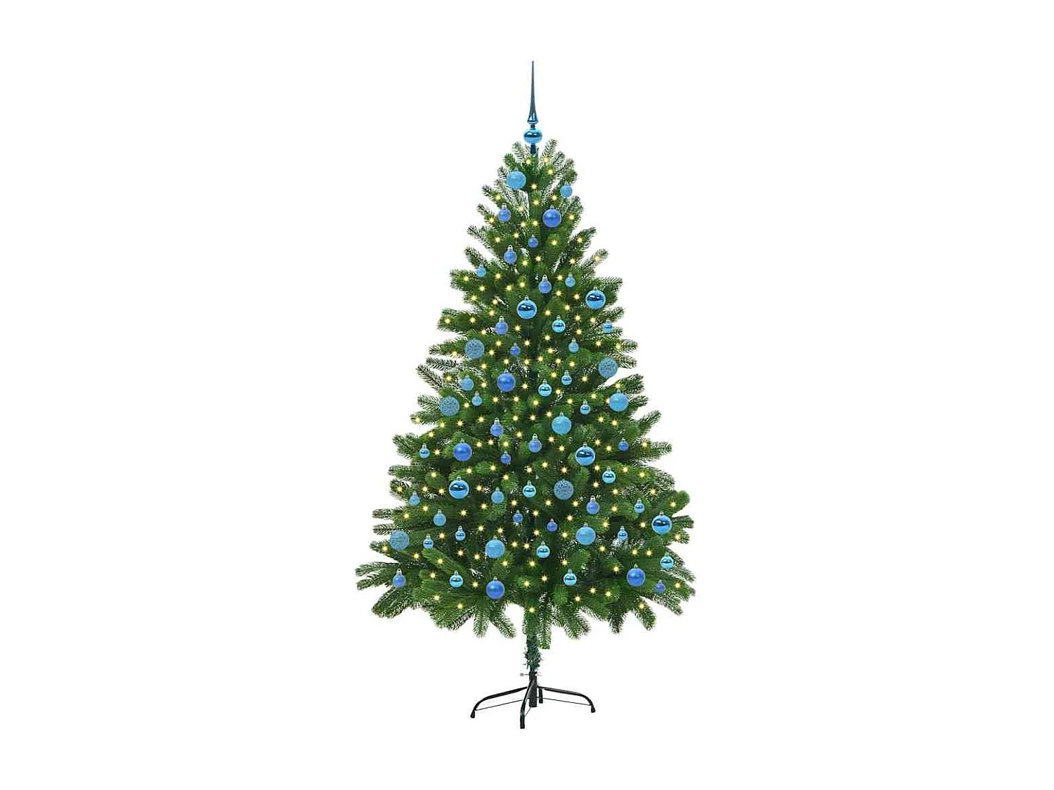 Árvore de Natal com 300 LEDs com suporte Verde 180 cm PE