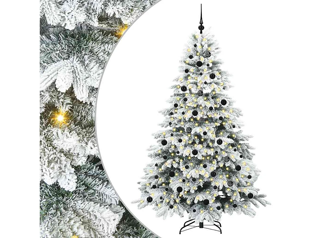Árbol de Navidad artificial con 300 LED Verde 210 cm PE y PVC