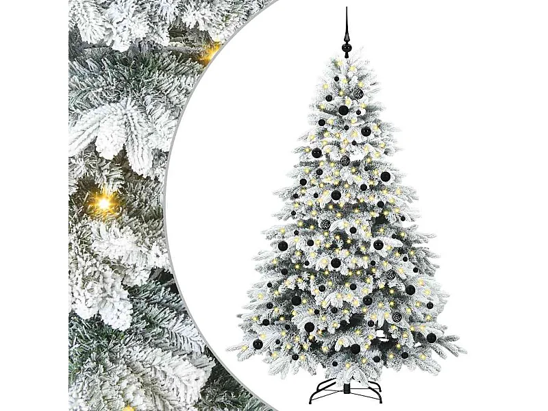 Árbol de Navidad artificial con 300 LED Verde 210 cm PE y PVC