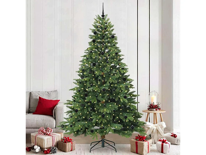 Sapin de Noël artificiel avec 300 LED Vert 240 cm PE et PVC
