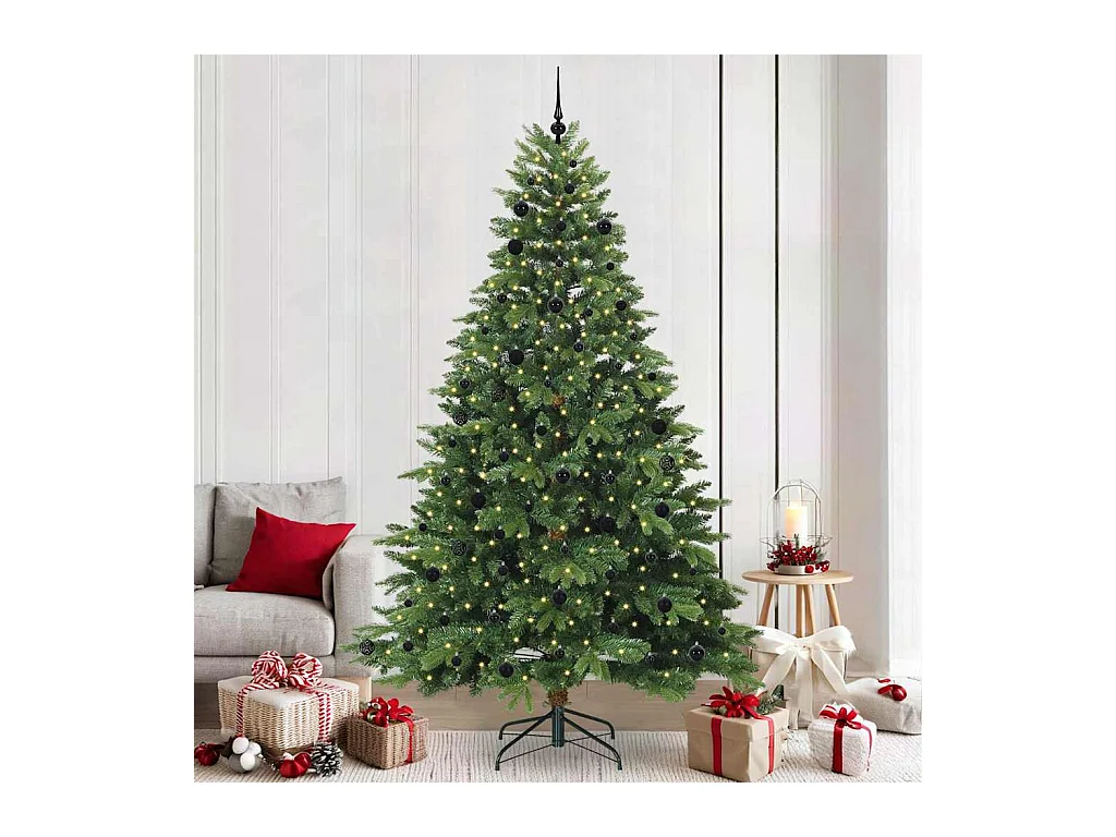 Sapin de Noël artificiel avec 300 LED Vert 240 cm PE et PVC