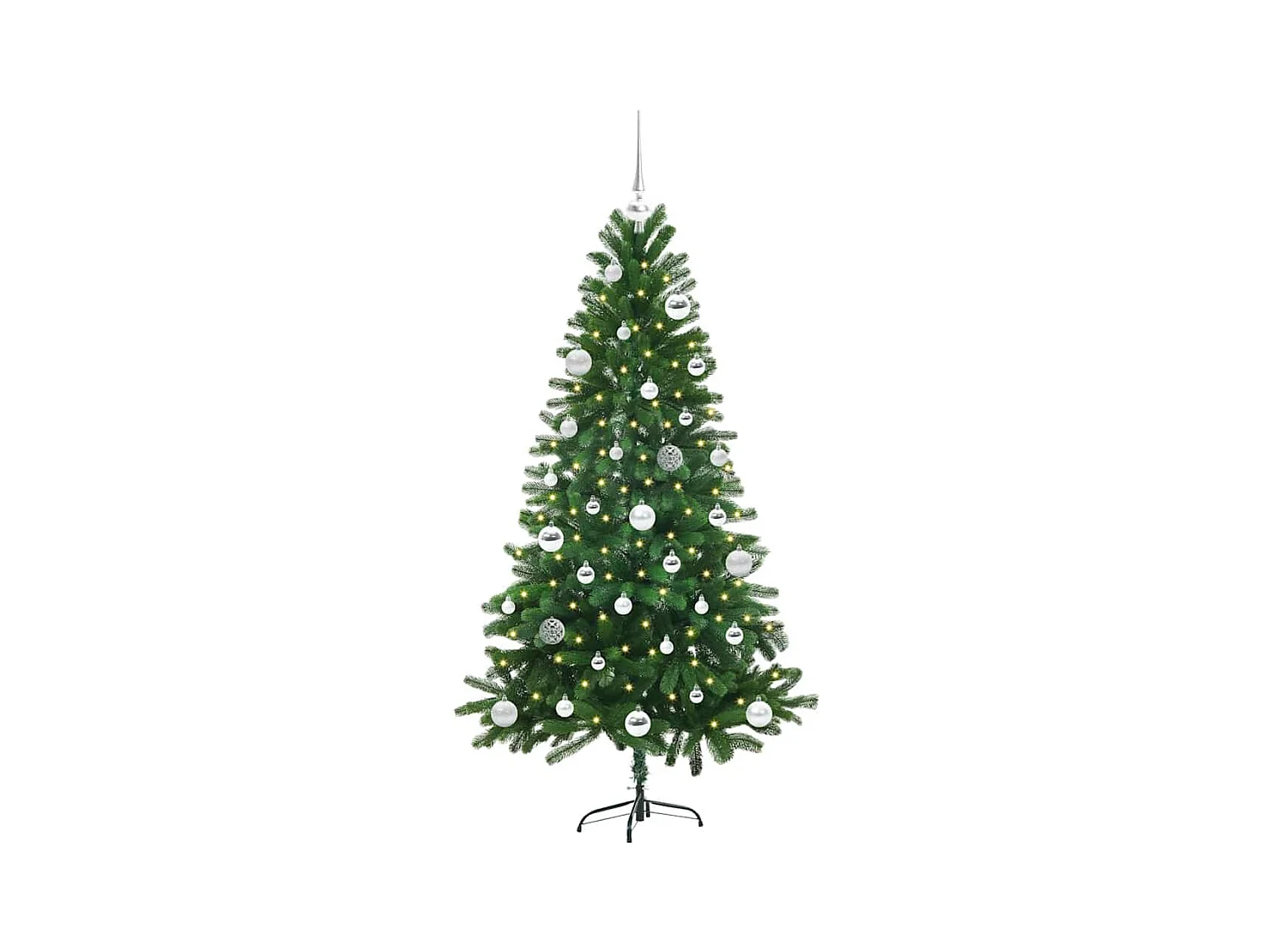 Sapin de Noël avec 150 LED avec support Vert 150 cm PE