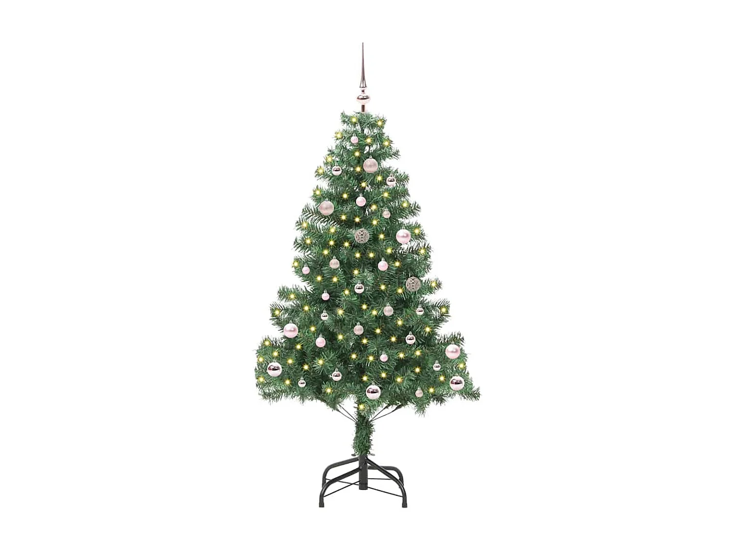 Árvore de Natal com 150 LEDs com suporte Verde 150 cm PVC