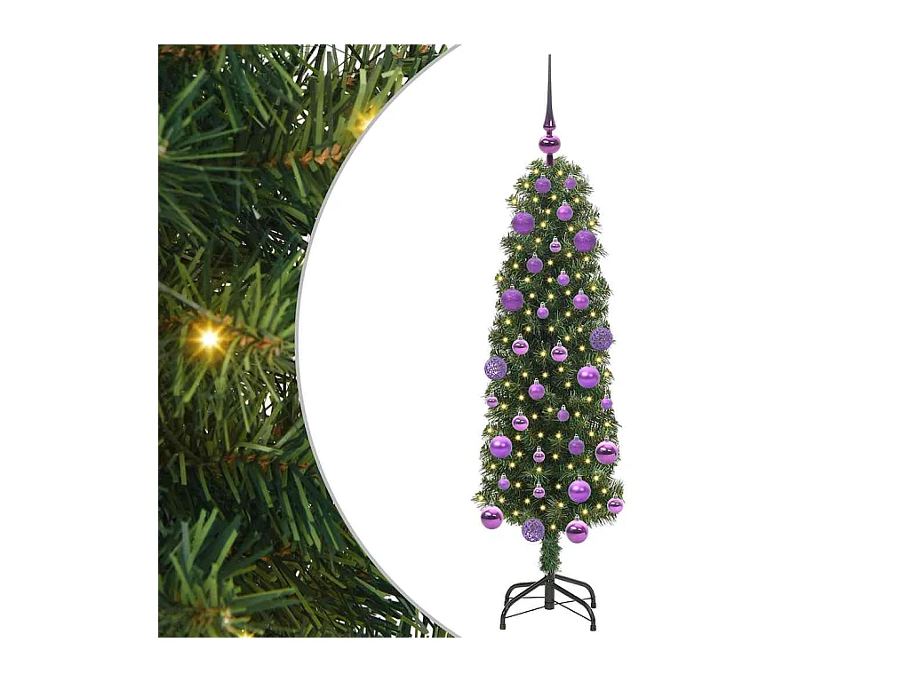 Árbol de Navidad artificial Verde 120 cm PVC, Acero y Plástico
