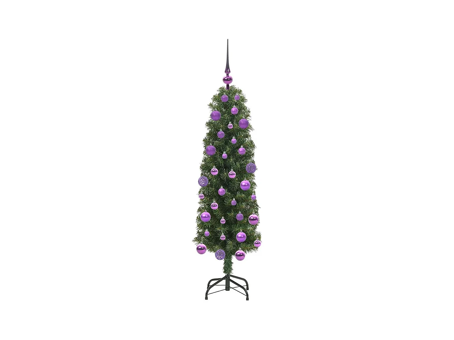 Árbol de Navidad artificial Verde 120 cm PVC, Acero y Plástico