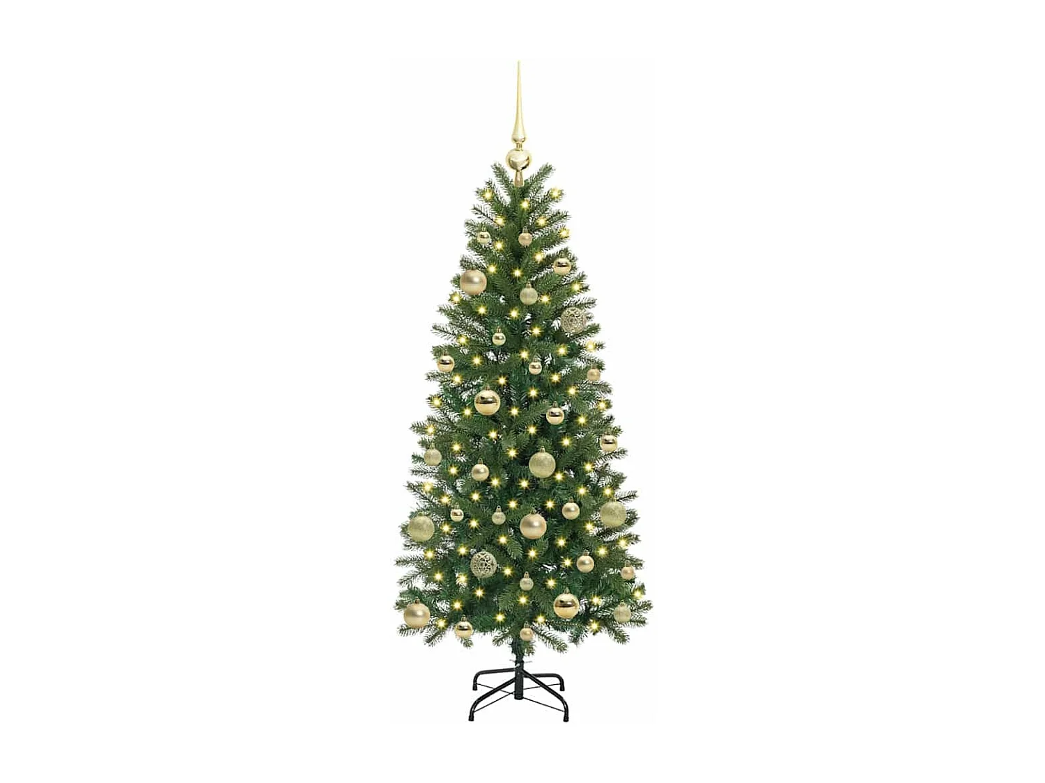 Árbol de Navidad artificial con 150 LED Verde 150 cm PE y PVC