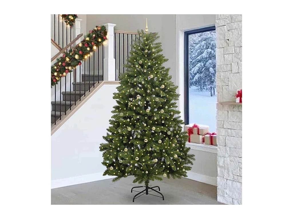Sapin de Noël artificiel Vert 270 cm PVC et métal