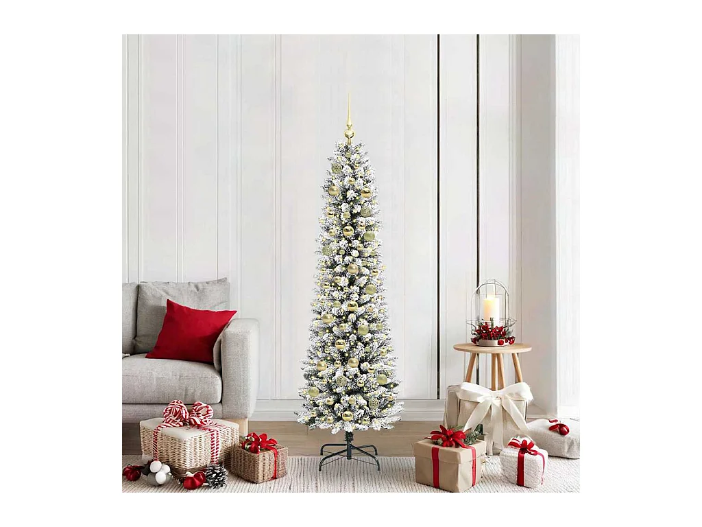 Árbol de Navidad artificial con 300 LED verde y 180 cm