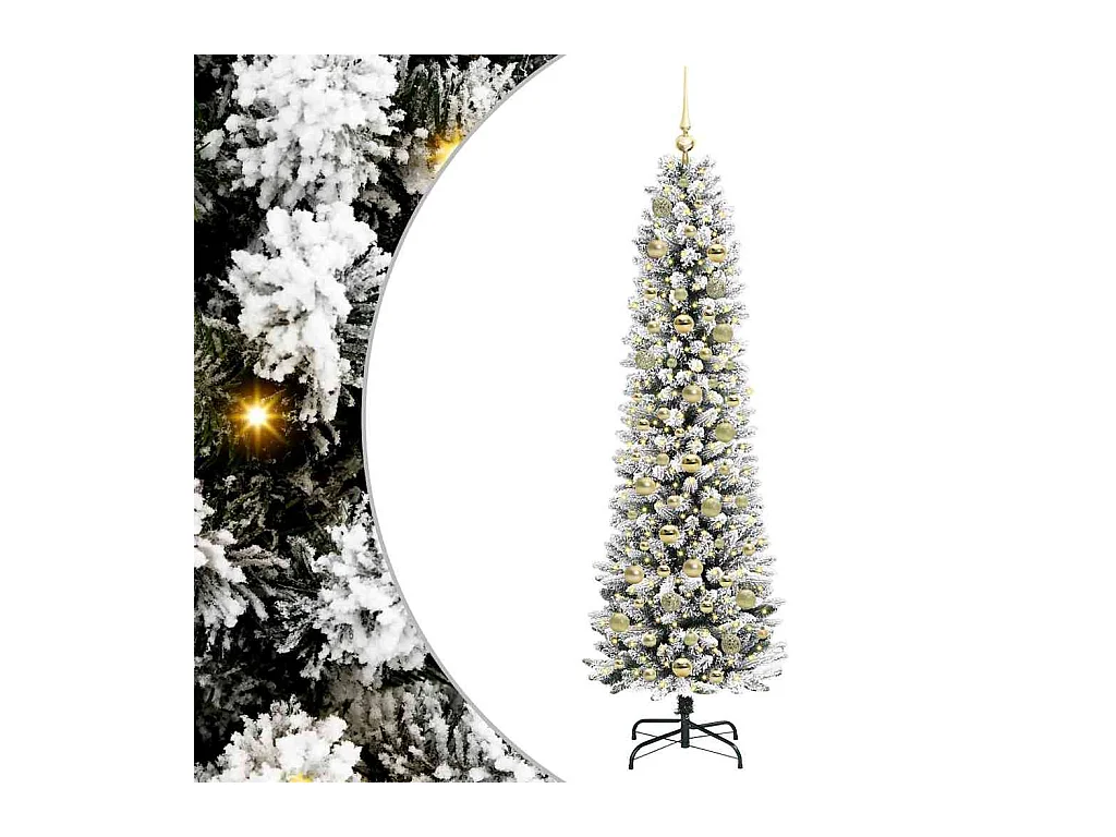 Árbol de Navidad artificial con 300 LED verde y 180 cm