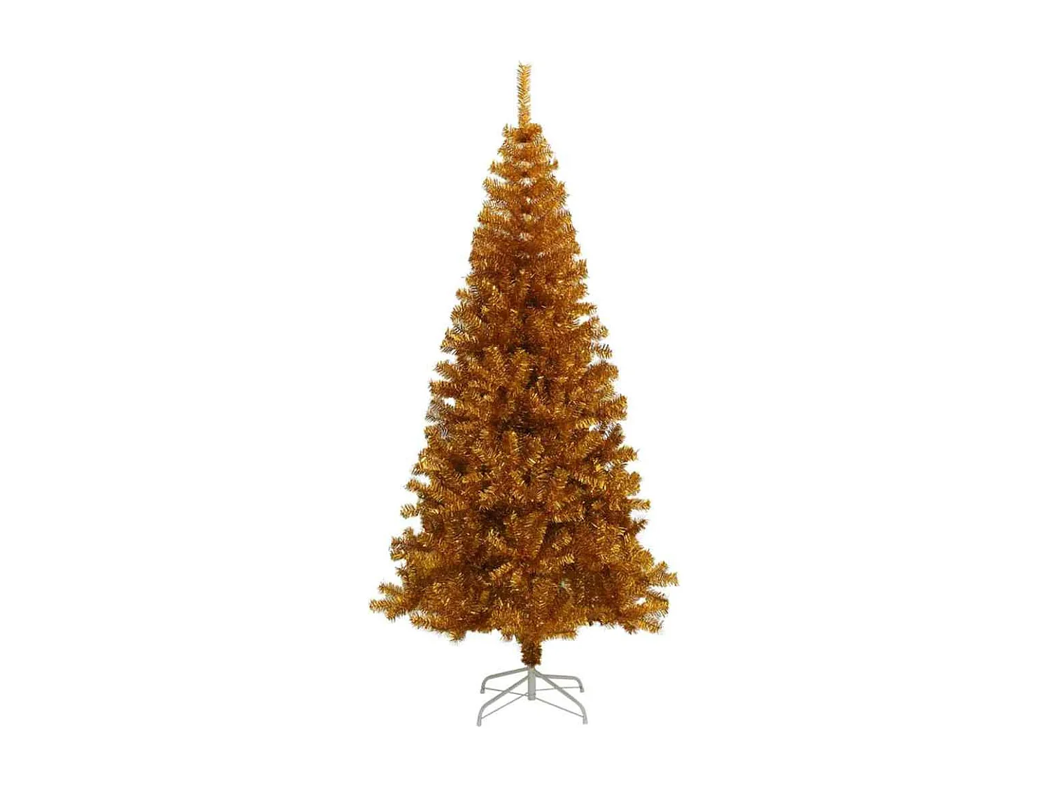 Sapin de Noël avec 300 LED avec support Doré 180 cm PET