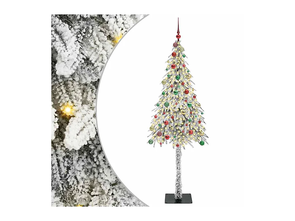 Sapin de Noël avec 300 LED Blanc 210 cm PE et Acier