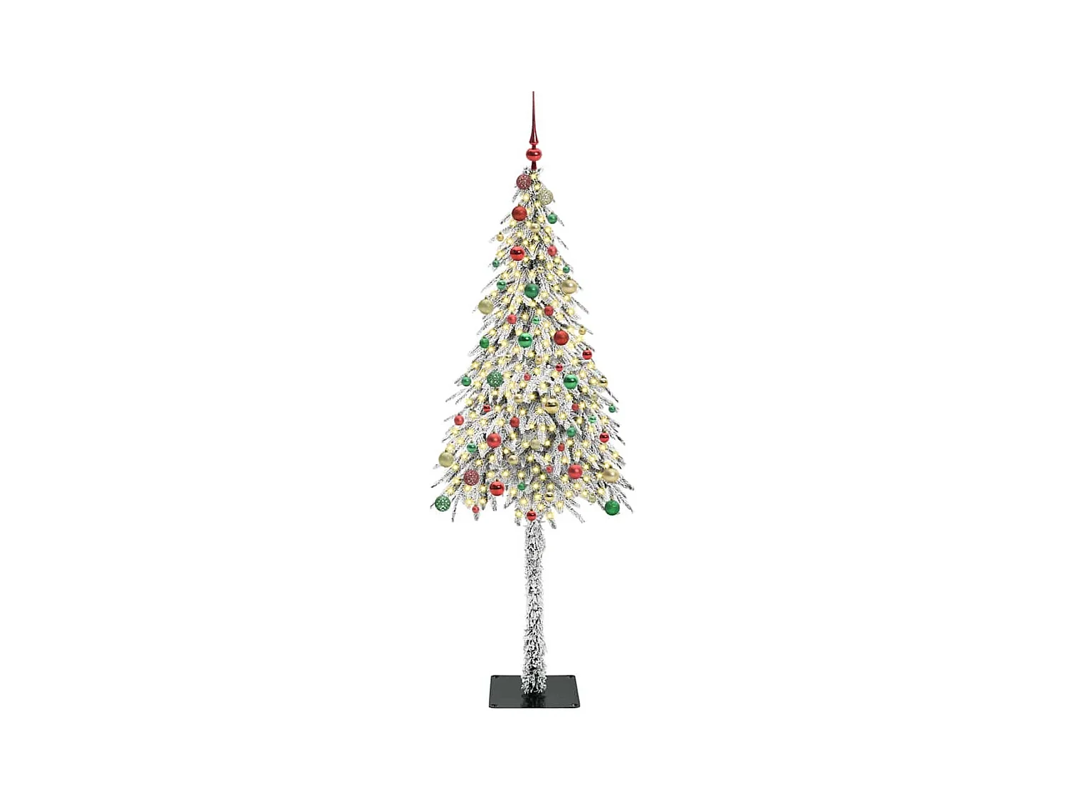 Sapin de Noël avec 300 LED Blanc 210 cm PE et Acier