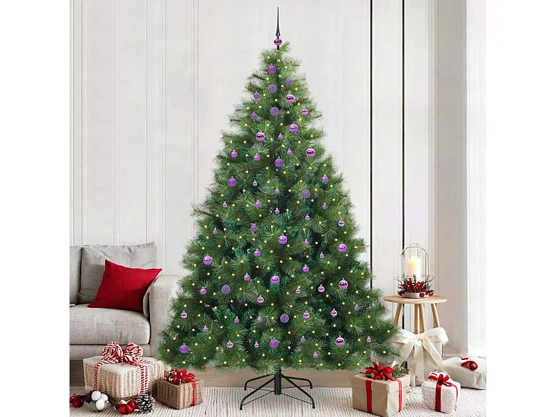 Árbol de Navidad artificial con 300 LED Verde 240 cm PE y PVC