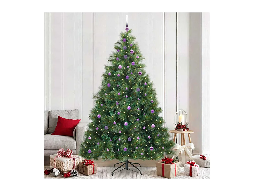 Árbol de Navidad artificial con 300 LED Verde 240 cm PE y PVC