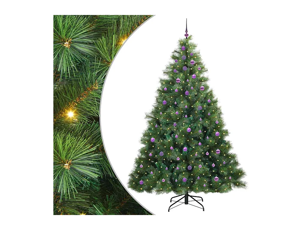 Árbol de Navidad artificial con 300 LED Verde 240 cm PE y PVC