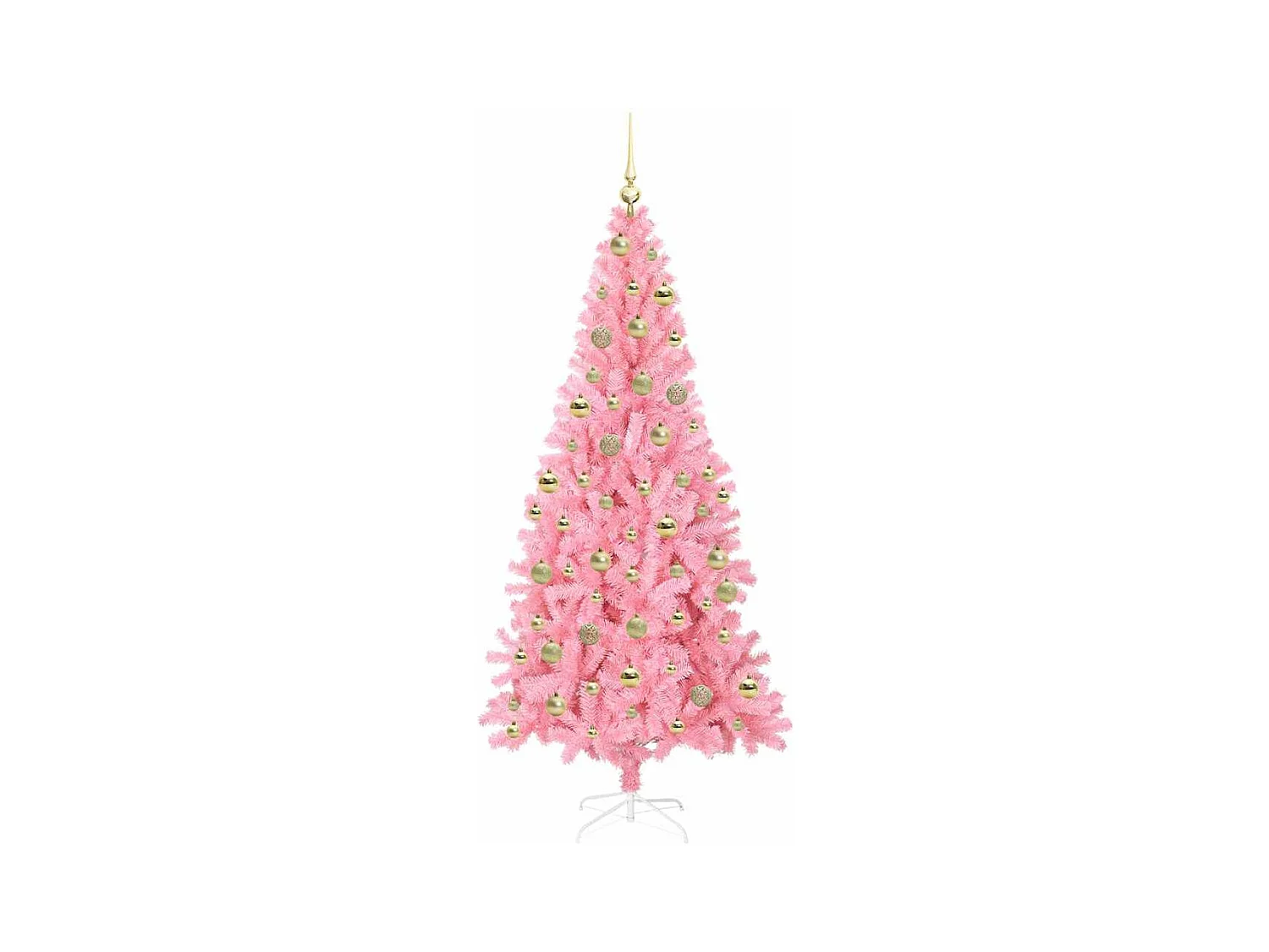 Kerstboom met 300 LED met standaard Roze 210 cm PVC