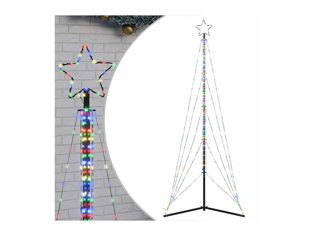 Sapin de Noël à LED 525 LED colorées 302 cm