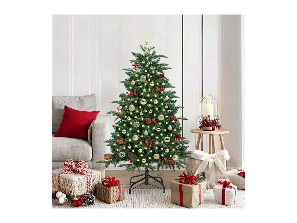 Árbol de Navidad artificial Verde 150 cm PVC, Metal y Plástico