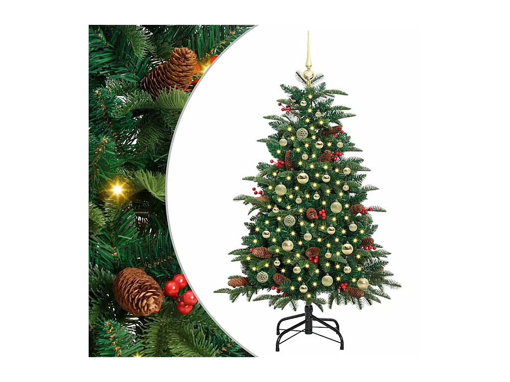 Árbol de Navidad artificial Verde 150 cm PVC, Metal y Plástico