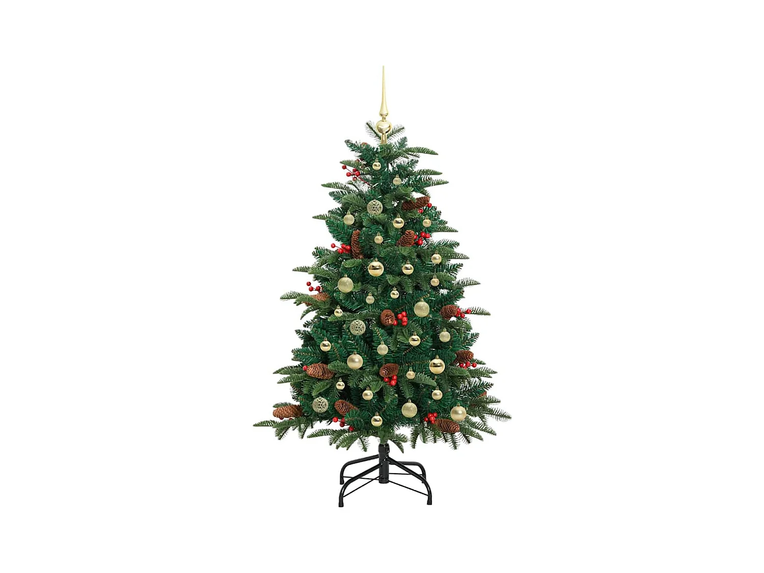 Árbol de Navidad artificial Verde 150 cm PVC, Metal y Plástico