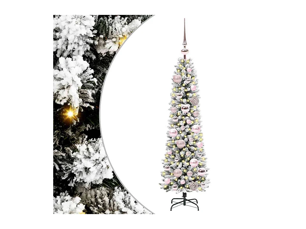 Árbol de Navidad artificial con 150 LED verde y 120 cm