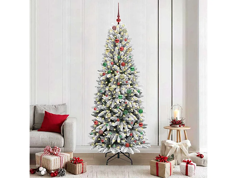 Sapin de Noël artificiel avec 300 LED Blanc 78 x 78 x 210 cm
