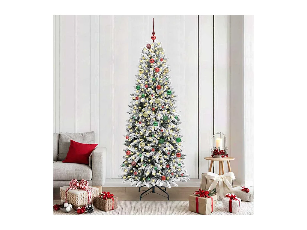 Sapin de Noël artificiel avec 300 LED Blanc 78 x 78 x 210 cm