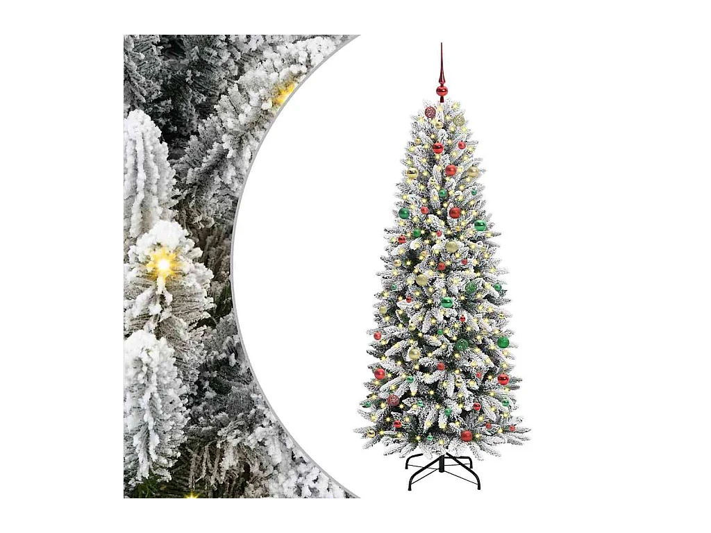 Sapin de Noël artificiel avec 300 LED Blanc 78 x 78 x 210 cm